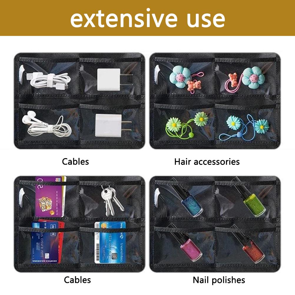 32 Taschen Doppelseitiger Schmuckorganizer Aufbewahrung Displaytasche mit 18 Haken Schmuck zum Aufhängen