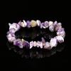 Natural Crystal Stone Bracelet Irregular Reiki Lucky Elastic Bracelet Ladies Fashion Strawberry Crystal Amethyst Jewelry