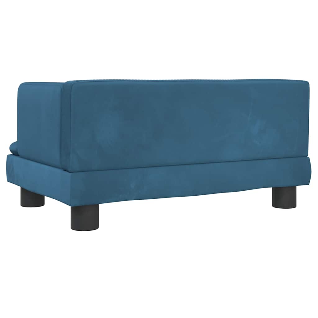 Dog Bed Blue 60x40x30 cm Velvet