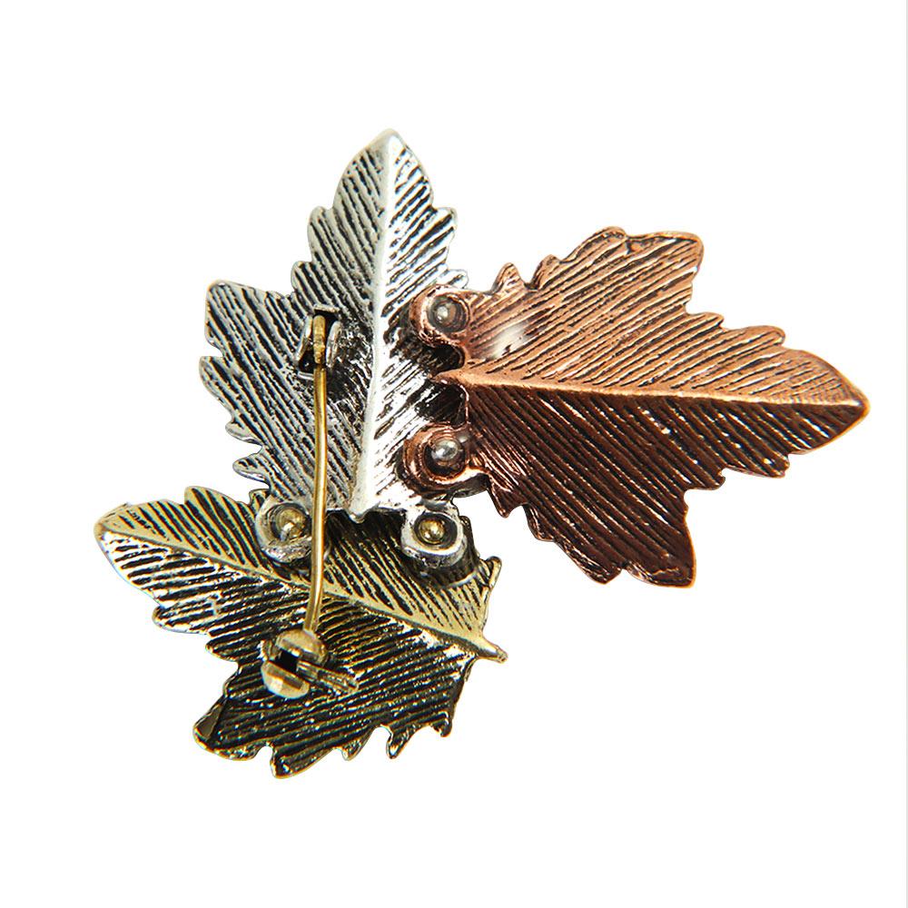 Vintage Maple Leaf Broschen Metall Frauen Mädchen Charme Exquisite Kragen Revers Brosche Pins Mode Schmuck Party Bekleidungs ​​Zubehör