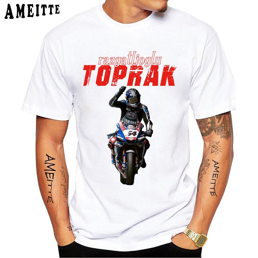Maglietta da Corsa Gp Toprak Razgatlioglu Numero 54 Nuova Unisex Manica Corta Ragazzo Avventura Sport Tempo Libero Bianche Top Magliette da Motociclista