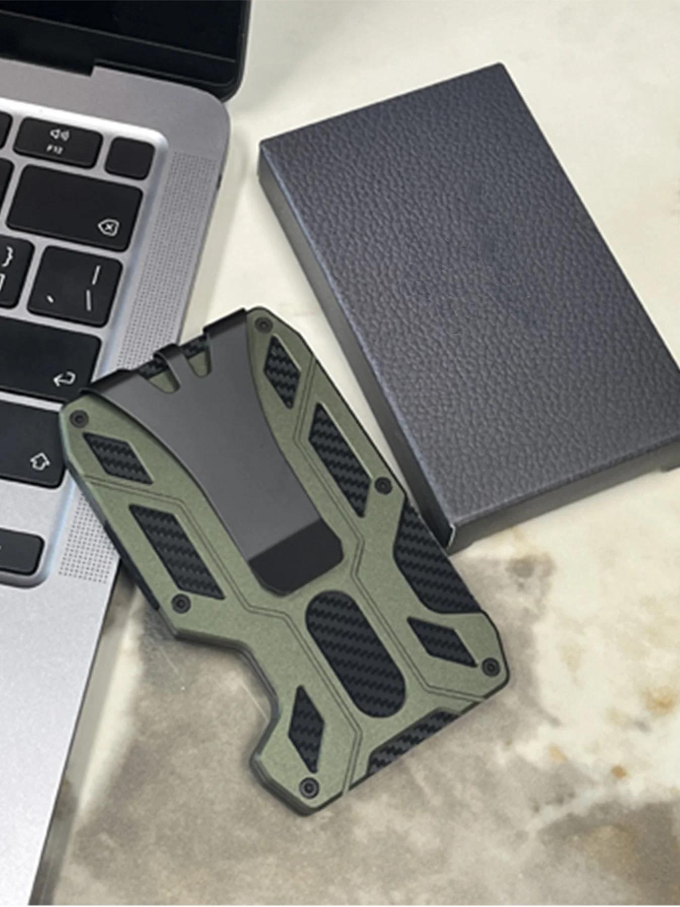 Тонкий мужской кошелек с зажимом для денег — фото 6