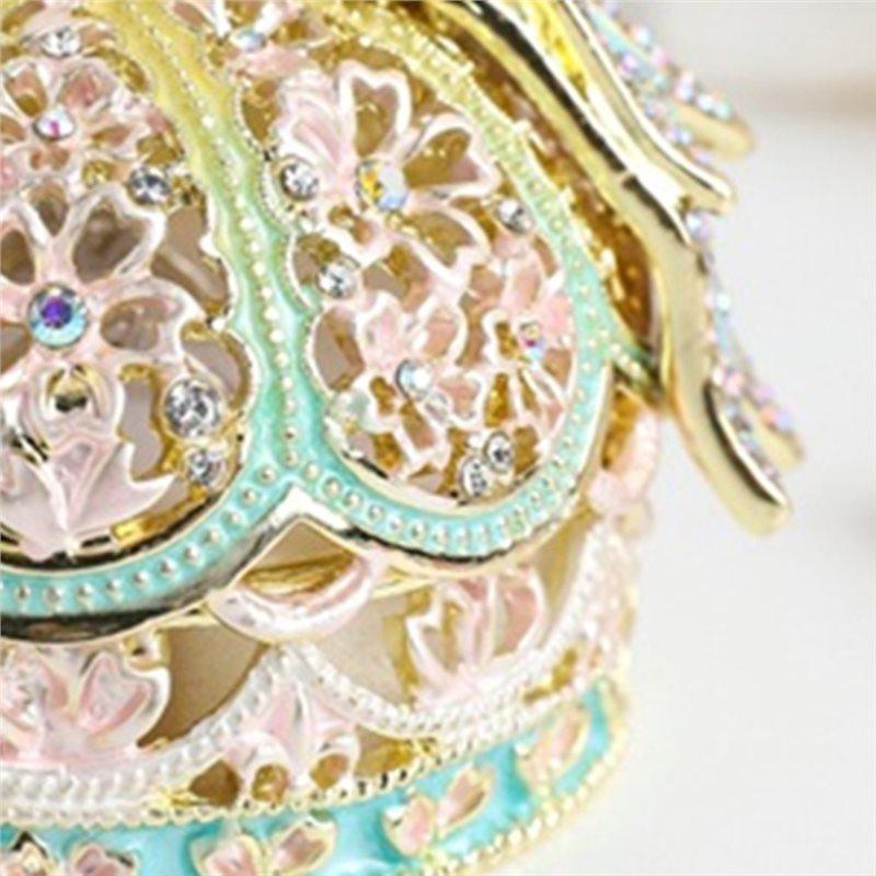 ABWR-Alloy Enamel Jewelry Box Bowknot Crown High-End Jewelry Ring Wedding Ring Jewelry Storage Box