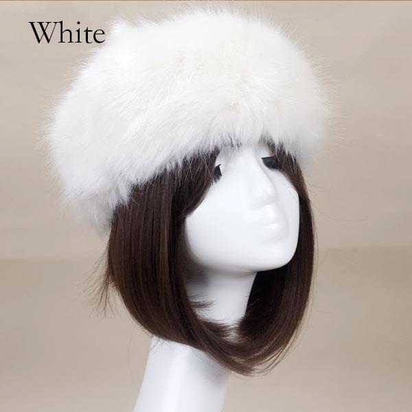Winter Thick Furry Hairband Fluffy Russian Faux Fur Women Girl Fur Headband Hat Winter Outdoor Earwarmer Ski Hats