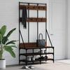 VidaXL Clothes Rack and Shoe Storage Brown Oak 837841