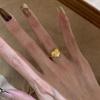 2026 Points Diamond Octagram Brushed Love Ring Vintage Light Luxury Niche High-end Index Finger Ring