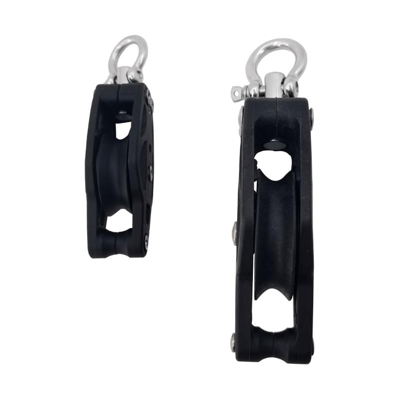 Kayak Pulley Block Heavy Duty Nylon Stainless Steel Marine Pulley Block Sheave for Ship Yacht Canoe