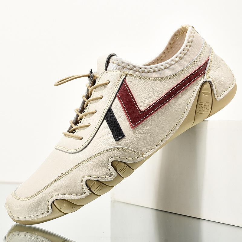 Duży Rozmiar Skóra Naturalna Męskie Modne Męskie Casualowe Skórzane Buty Męskie Wsuwane Miękka Skóra Buty Do Jazdy Męskie