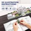Cubic Fan 3D Puzzle Craft Kit, White House (with LED), L529h, No Glue or Tools Required