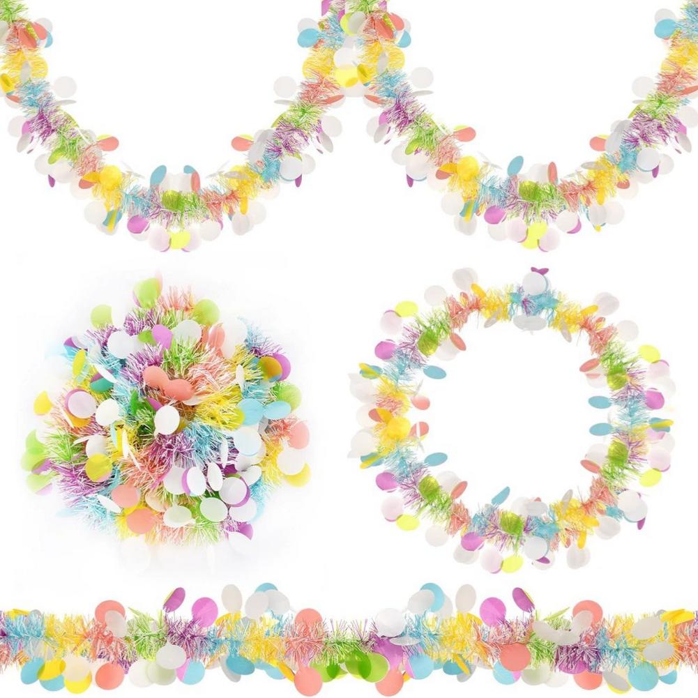 2M Easter Garland Home Decorations Easter Party Supplies Home Embellishment Pastel Colors Garland Accessories