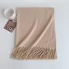 Solid Color Pashmina Shawls Tassels Scarf For Woman Autumn Winter Warm Wraps Fashion Bufanda Female Cashmere Like Scarves