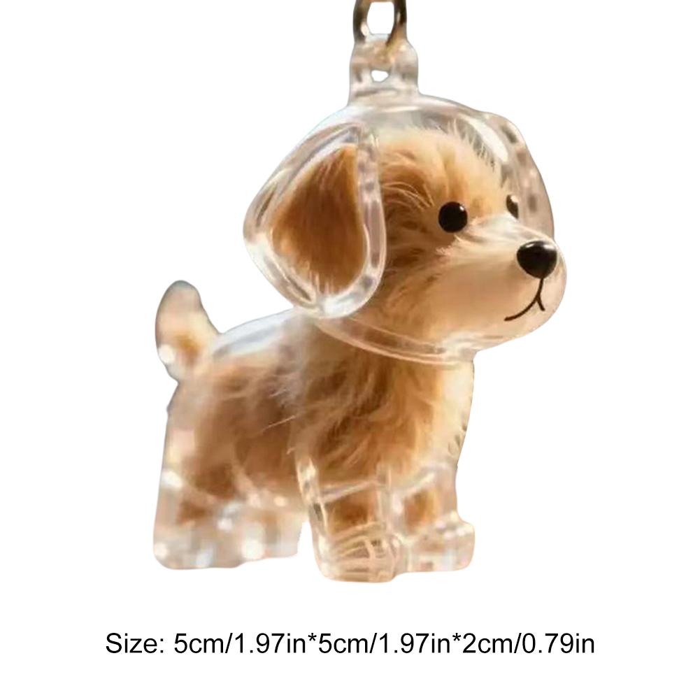Dogs Hair Storage Pendant Cute Keychain Bag Pendant Couple Car Key Chains Jewelry Souvenir Collection Gift Decor Dog Accessories