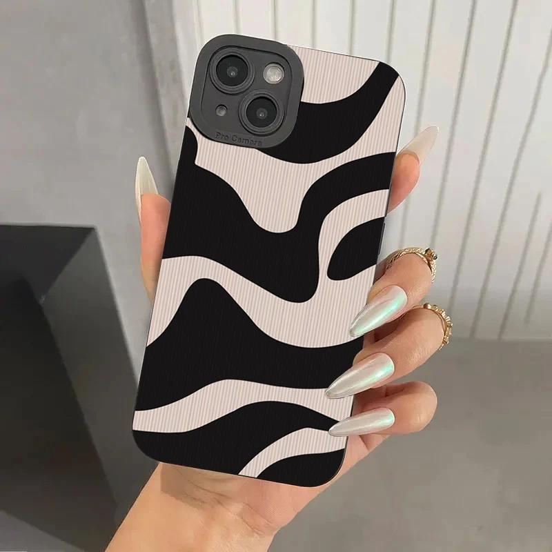 Fashion Zebra Stripe Pattern Silicone Case for Xiaomi Redmi Note 13 12 Pro Plus 5G 12S 11S 11 10S 10 Redmi 13C 12C 4G Soft Cover