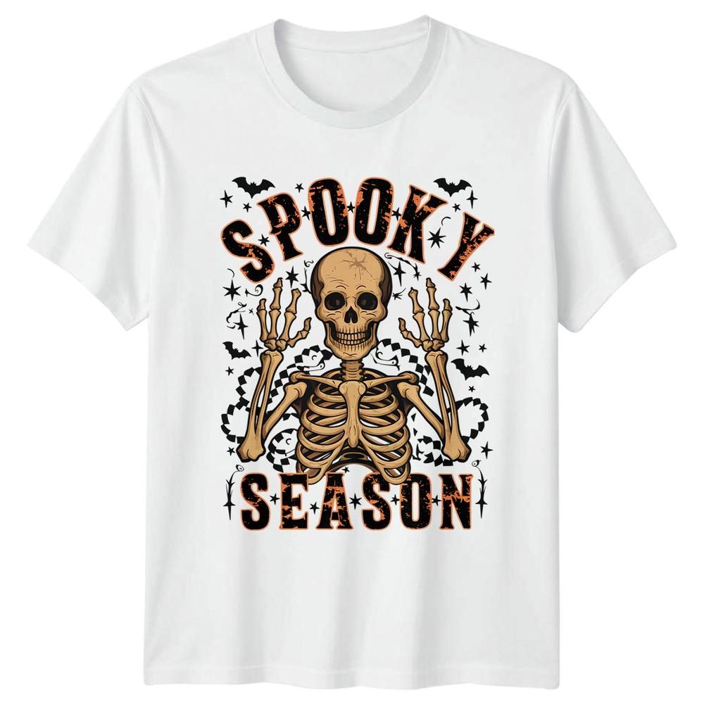 Spooky Season Skeleton Halloween Unisexs TShirt Unisexs Graphic Tee S