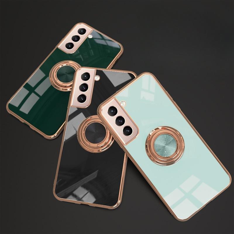 Pouzdro na mobilní telefon Samsung S25 Ultra s kroužkovým držákem Vhodné pro S24Plus Magnetické do auta A56 Galvanický ochranný kryt