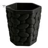 Minimalist Pencil Holder for Vanity Pebble Texture Pen Holder, Hexagonal Desktop Organizer, Stable Anti-Tip 3D Large Capacity Organizer Printed