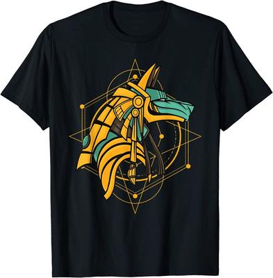 Anubis Egipski Bóg Ilustracja Steampunk Anubis T-shirt unisex