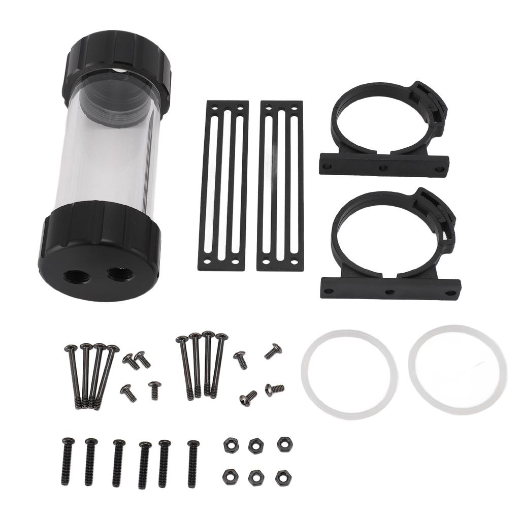 Computer Water Cooling Cylinder Transparent 160ml Water Cooler Reservoir Tank for Desktop PC 137mm