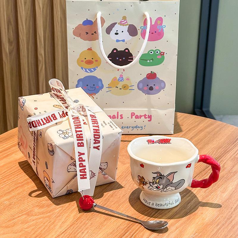 Birthday Gift Girls Niche Cup Practical High-end Ceramic Mug Couple Water Cup Souvenir Gift Box