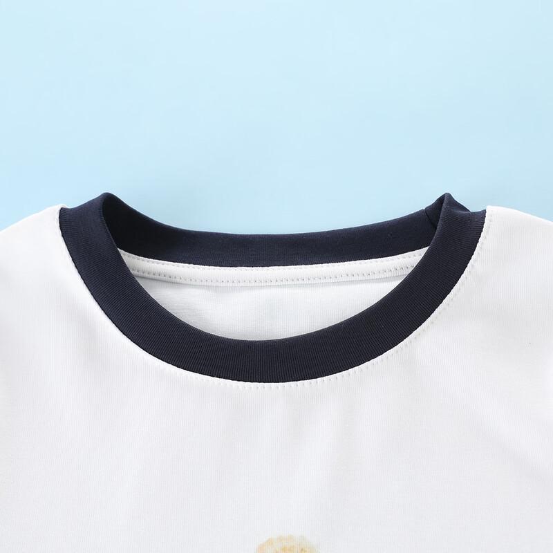 Montagut Girls' Color-block Ocean Element Short Sleeve T-shirt