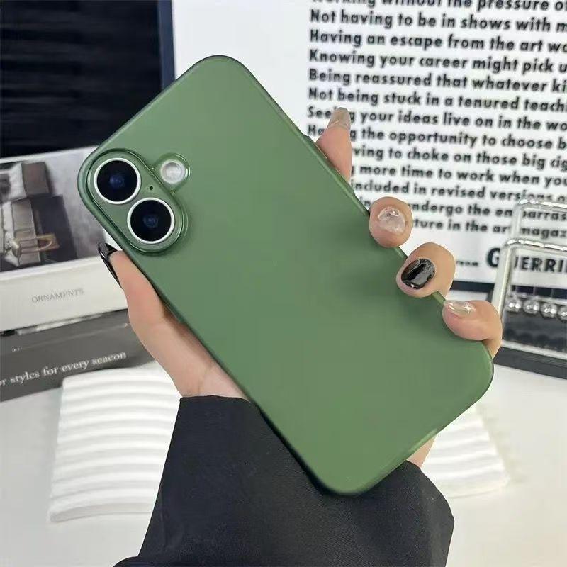 Plain Ultra Thin Matte Hard Case For iPhone 16 15 14 13 12 Mini 11 Pro 16E Xs Xr Max 7 8 Plus SE Translunt Cover Fundas