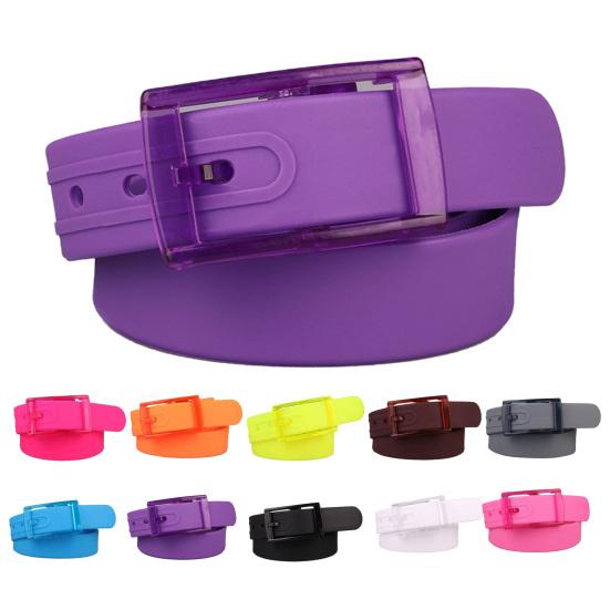 Waist Belt Adjustable Perfume Smell No Metal Prepunched Pin Buckle Everyday Wear Candy Color Women Men Silicone Waistband for Daily Life