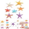 Lifelike Five-point Starfish Figurine Pvc Static Model Perfect For Beach Theme Decor
