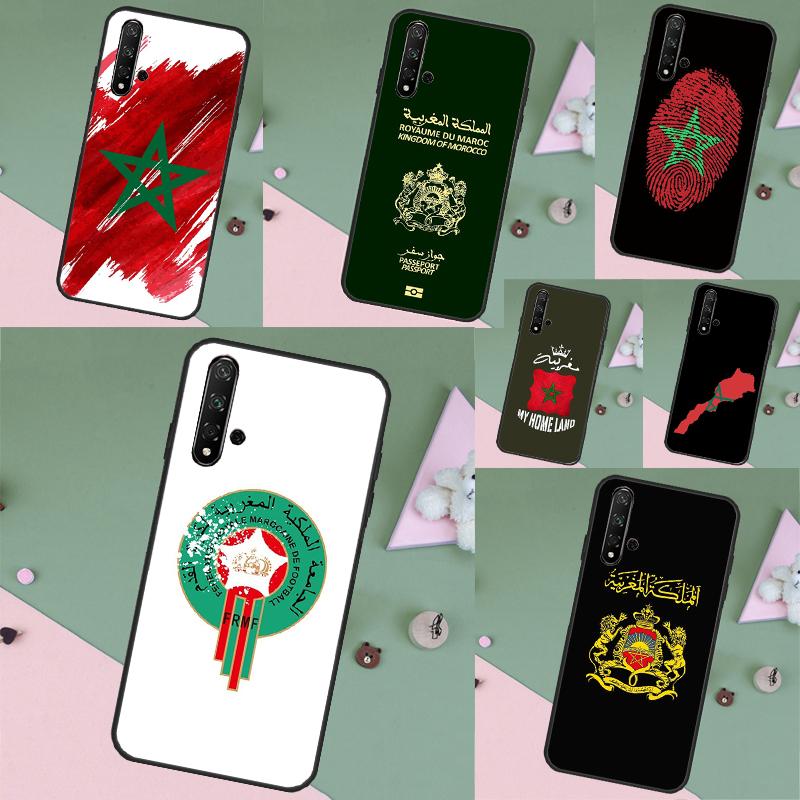 Morocco Flag Coat Of Arms For Huawei Nova 11 12i 8i 7i 3i 9 10 SE Y60 Y61 Y70 Y72 Y73 Y90 Y91 P20 P30 Pro P40 Lite Case