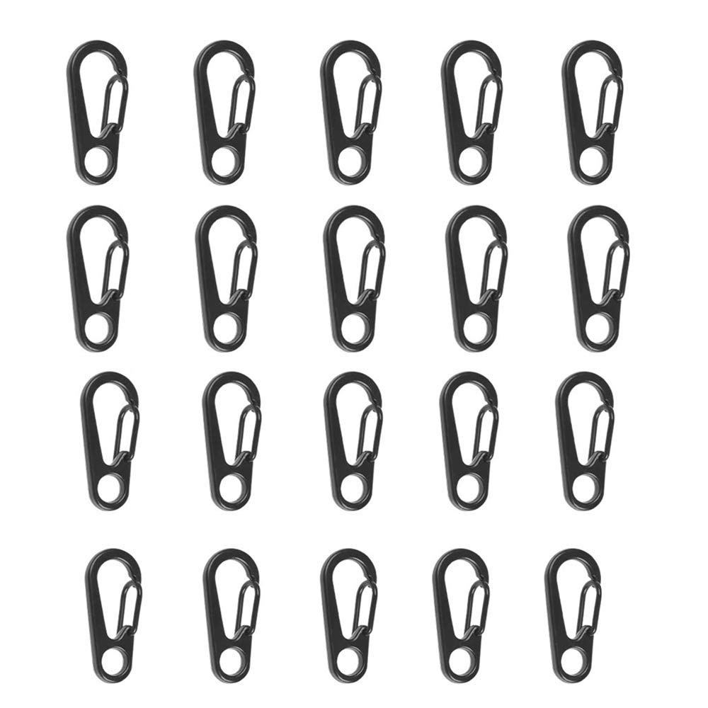 

Generies 20-piece set small carabiner mini outdoor hook snap alloy ultra-lightweight multifunctional stainless steel accessories climbing camping