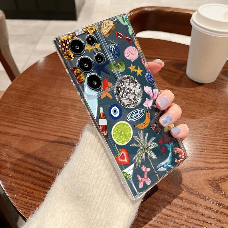 

Ocean Shell Pattern Clear Phone Case For Samsung Galaxy A57 A37 A17 A56 A36 A55 A35 A26 A16 A15 A25 A54 A53 Soft Silicone Cover Galaxy A17