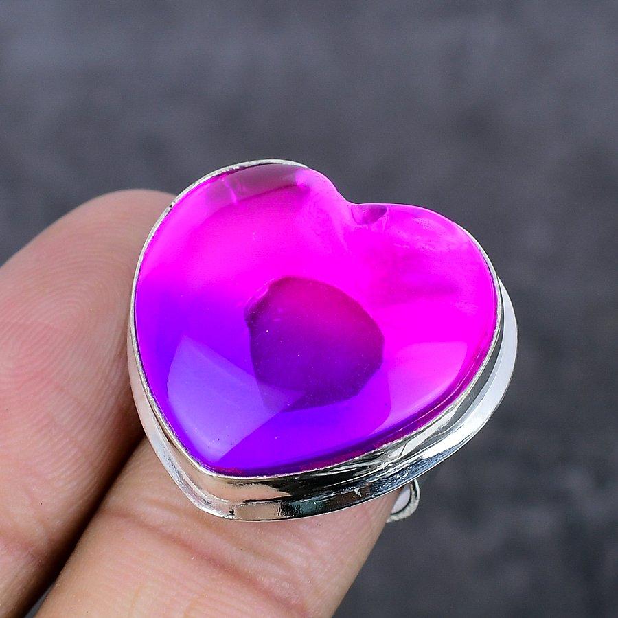 Bi-Color Tourmaline Handmade 925 Sterling Silver Jewelry Ring Size 7 R9u63