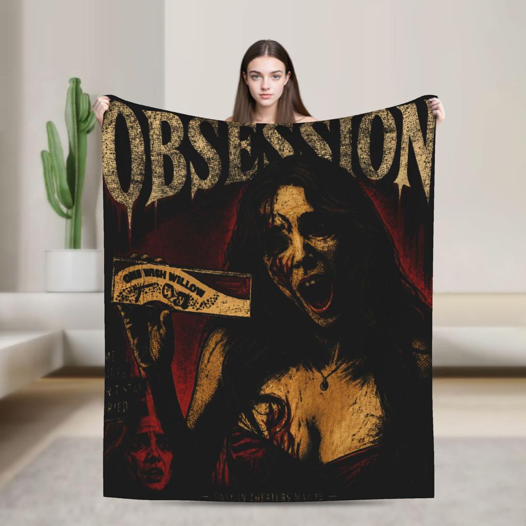 Obsession Horror Movie Blanket Wool Funny Warm Throw Blanket for Coverlet Decoration