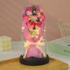 Glass cover exquisite ornament eternal dried flower rose soap bouquet Qixi Festival Valentine's Day birthday gift for boyfriend and girlfriend