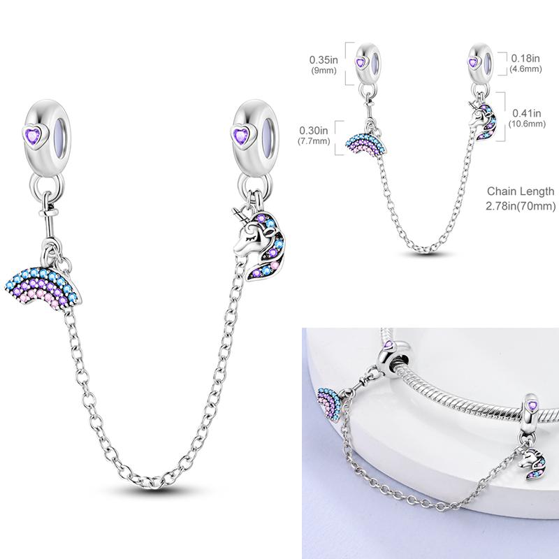 Majestätische Einhorn-Anhänger Kupferperlen Schöner bunter Anhänger Passend für Armband mit Anhängern DIY Schmuckgeschenk für Frauen Original