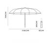 10 Bone Fully Automatic Reverse Umbrella Large Reinforced Thickened Folding Sunny And Rainy Dual-use Durable Umbrella