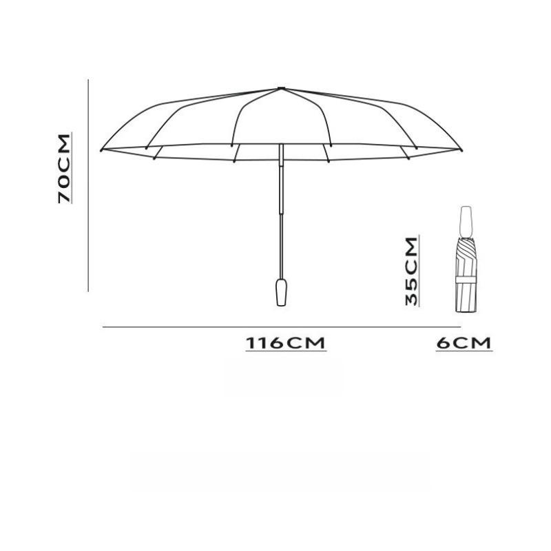 10 Bone Fully Automatic Reverse Umbrella Large Reinforced Thickened Folding Sunny And Rainy Dual-use Durable Umbrella