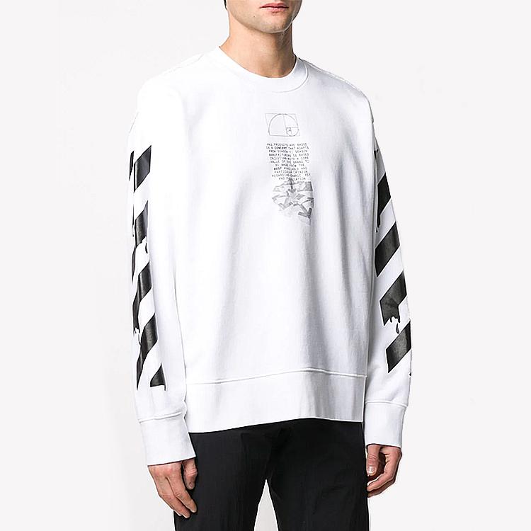 OFF WHITE Ss20 Sweatshirts Men's White Crew Neck Moderate Regular OMBA037R20E300050110