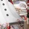 Christmas And Winter Snowman Poinsettia Curtains For Living Room Bedroom Home Decoration Window Voile Tulle Curtain Drapes