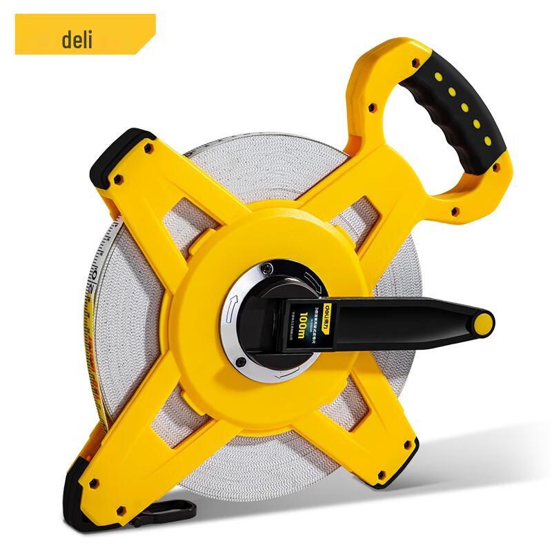 Deli 100m Fiberglass Frame Tape Measure
