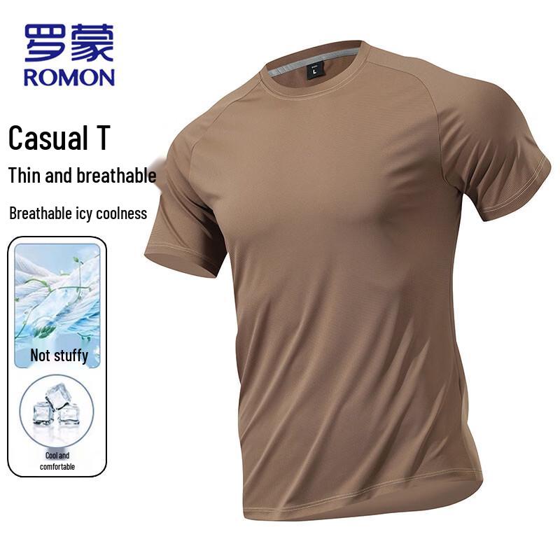 ROMON Men s Ice Silk Quick-Dry Short-Sleeve T-Shirt 2XL