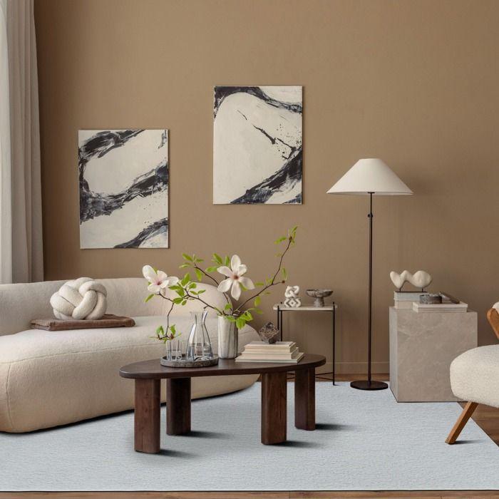 Soft White Living Room Rug 160x220