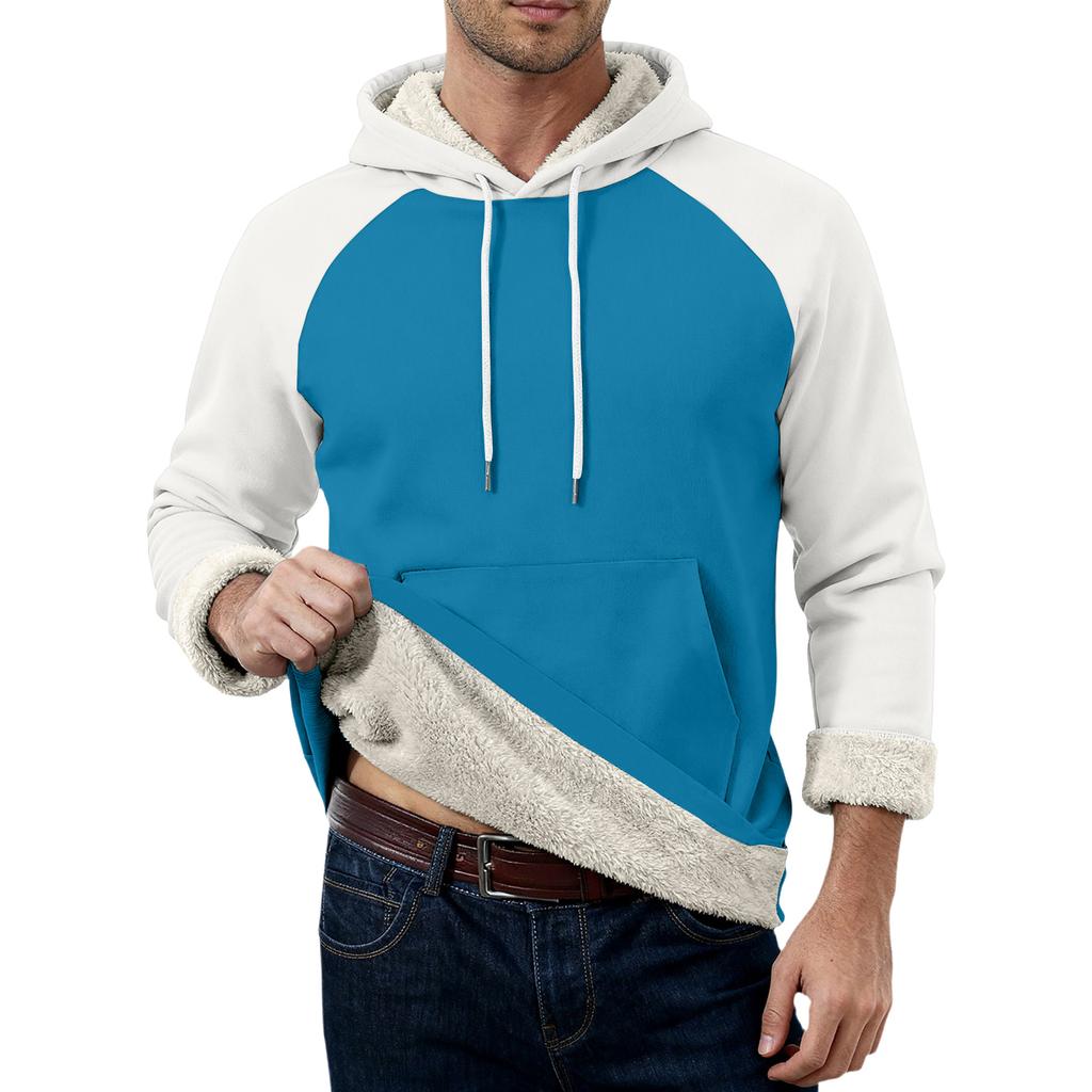 Men's Casual Long-Sleeve Fleece Hoodie With Pockets
