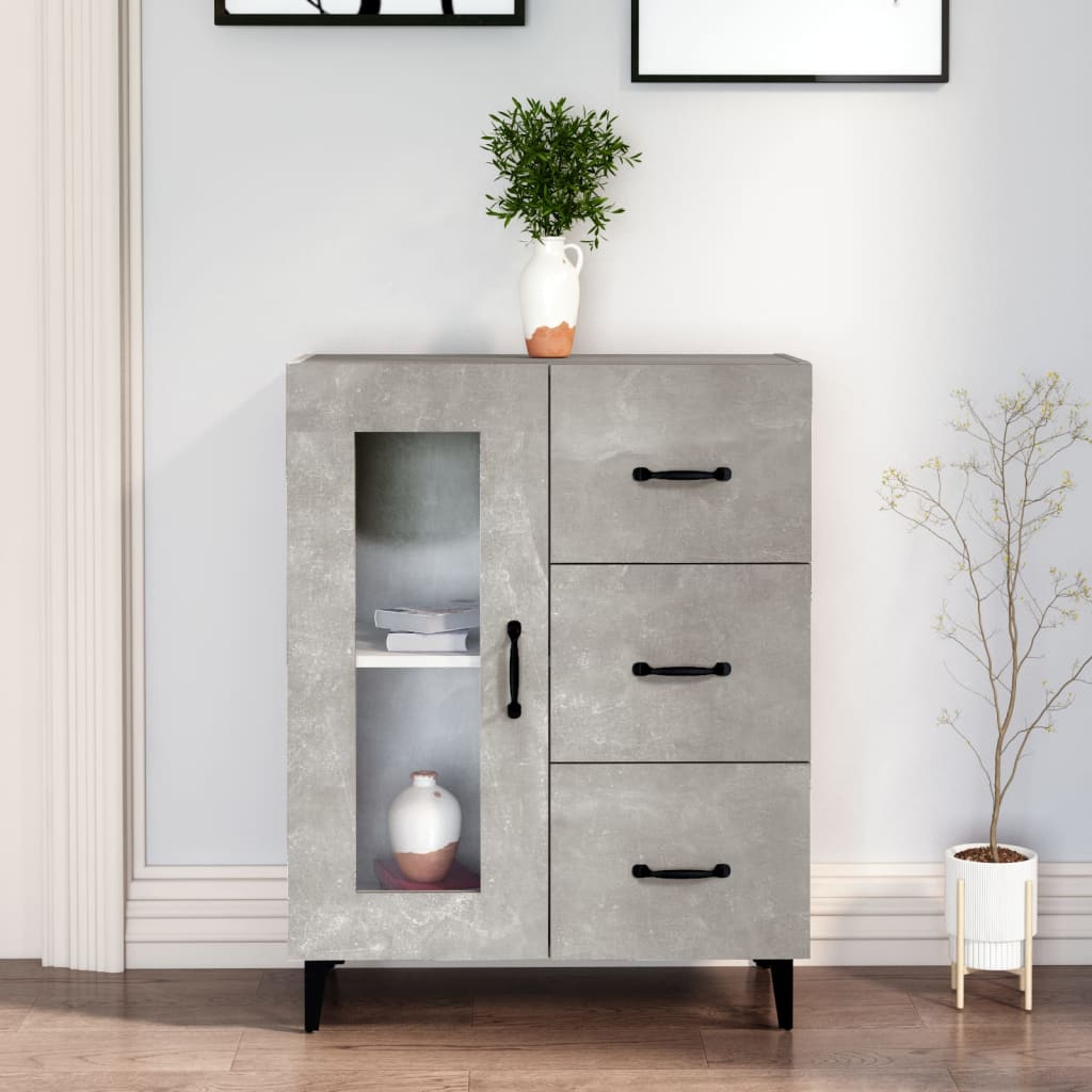 Sideboard Concrete Grey 69.5 x 34 x 90 cm Engineered Wood