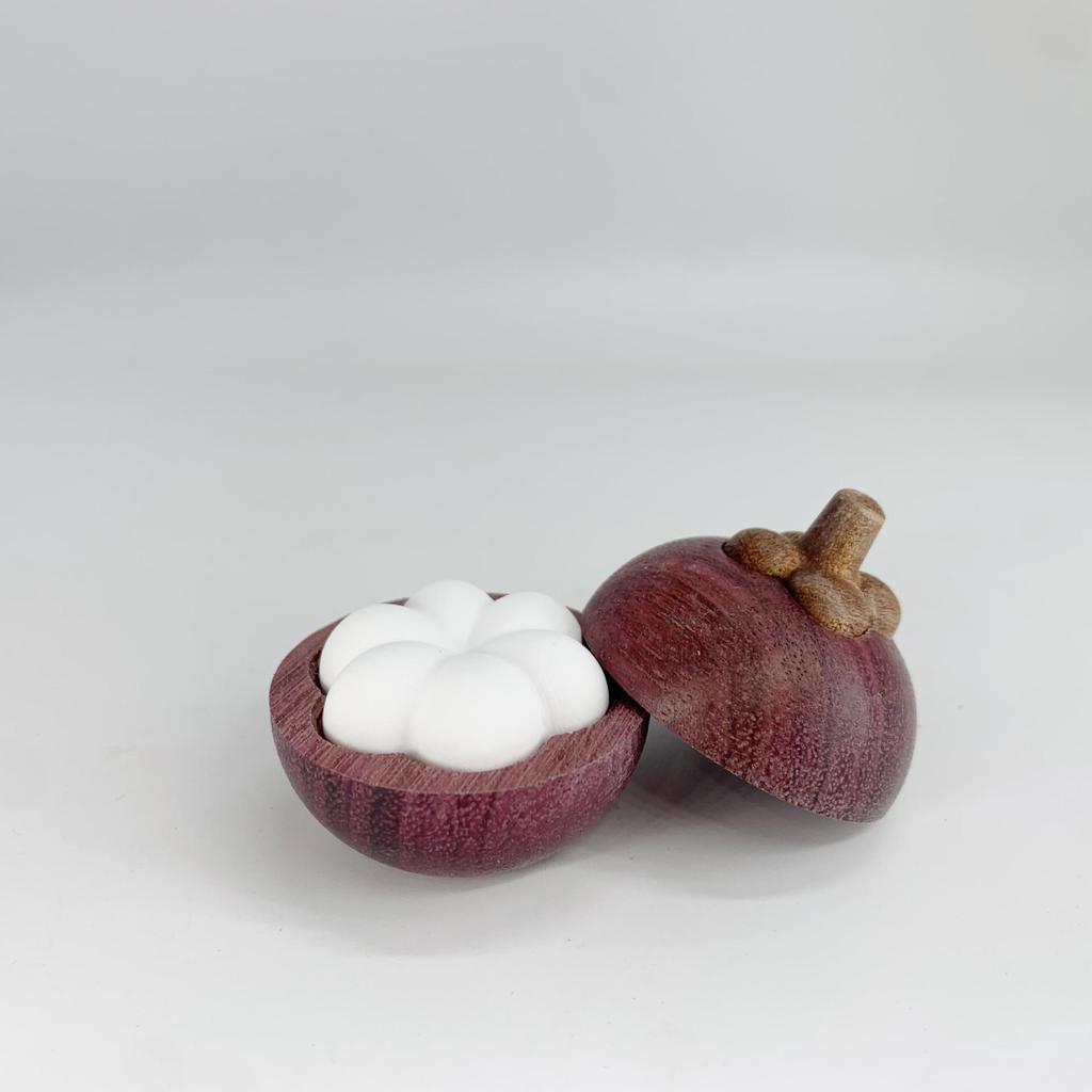 Purple Mangosteen Car Air Freshener: Essential Oil Diffuser with Wood, Stone, and Plaster for Creative Desktop Aroma