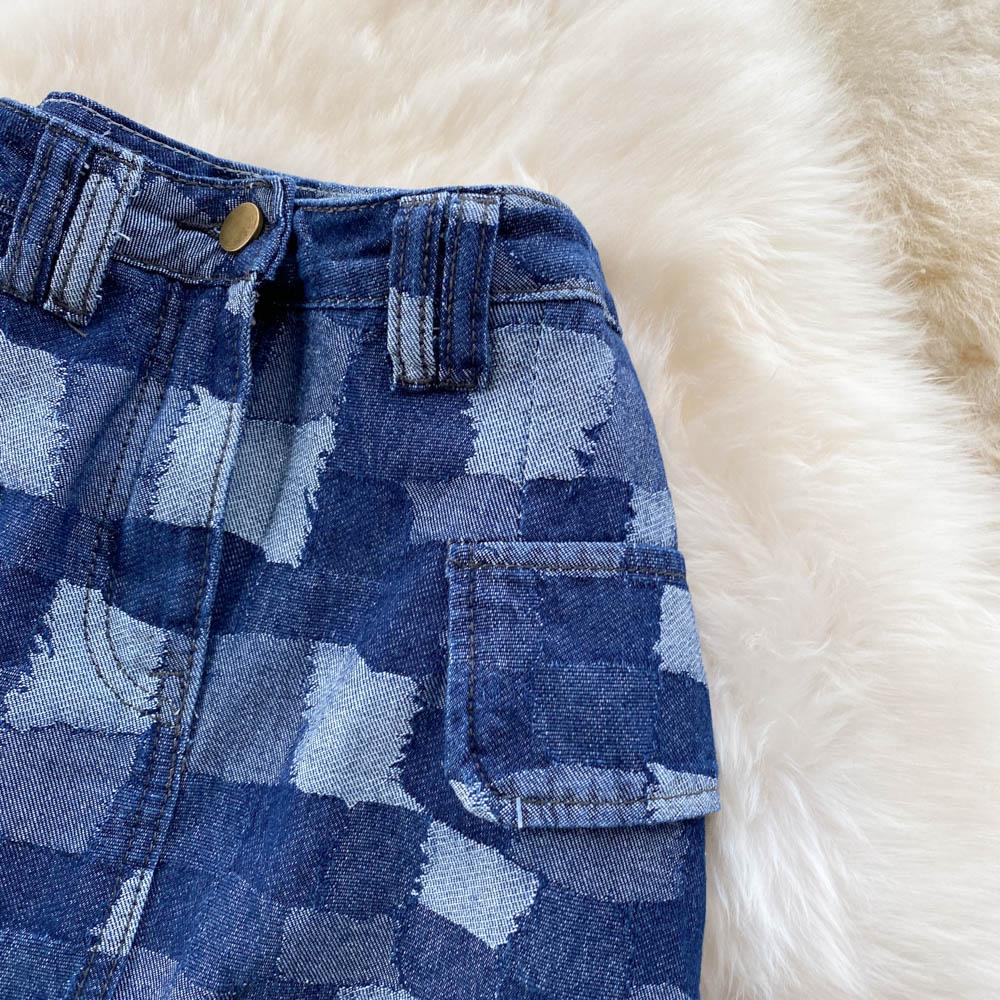 Sexy Tight Skirt Ins Plaid Short Skirt Women's Summer A-Line Skirt High Waist Denim Wrap Hip Skirt