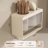 Wall-Mounted No-Drill Kitchen Rack: Removable Combo Set for Knives, Chopsticks & Seasonings.