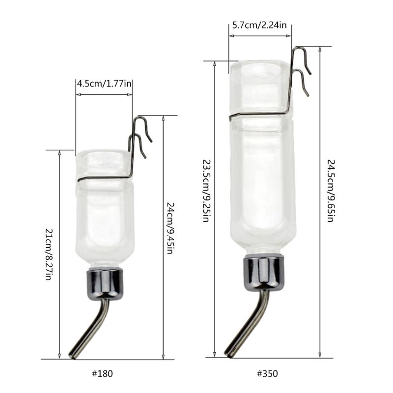 Hamsters Water Bottle for Small Pet Water Drinking Feeder Automatic Rabbit Watering Dispenser for Guinea Pigs 180/350ml