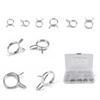 Hose Clips, Double Wire, Spring Hose Clamps, Set of 150, Fuel Hose, Adjustable, 10