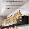 Modern Ink Black Wall-Mounted Kitchen Storage Rack