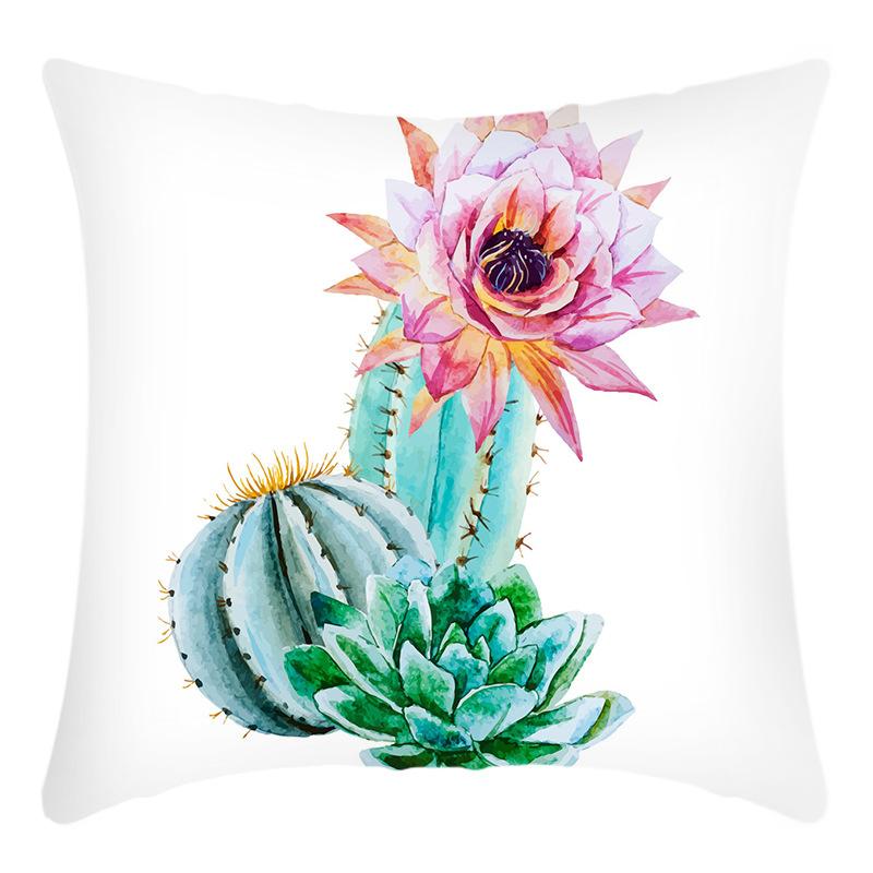 New Green Plant Pillow Cover Succulent Print Pillow Home Sofa Cushion Cover Premium Durable Quality Useful Practical